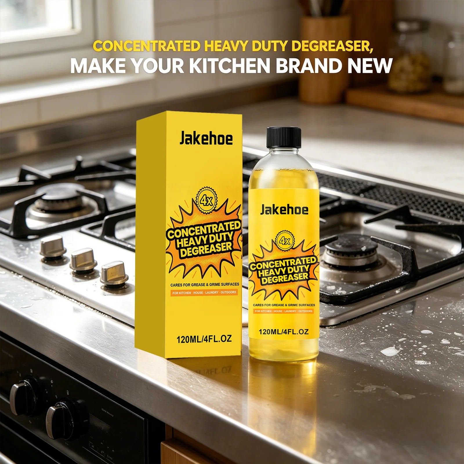 Concentrated Heavy Duty Degreaser Removing Tough Grease Stains Polishing Restore Luster Multi-functional Stoves & Ovens Cleaner Qme