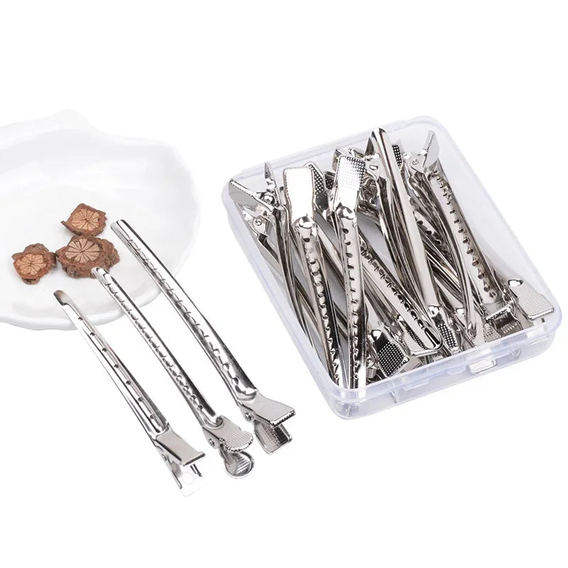 Woman Hair Care Clips Metal Steel Hairdressing Sectioning Clip Clamps Barber Hair Cut Use Styling Tools Hair Root Fluffy Hairpin Qme