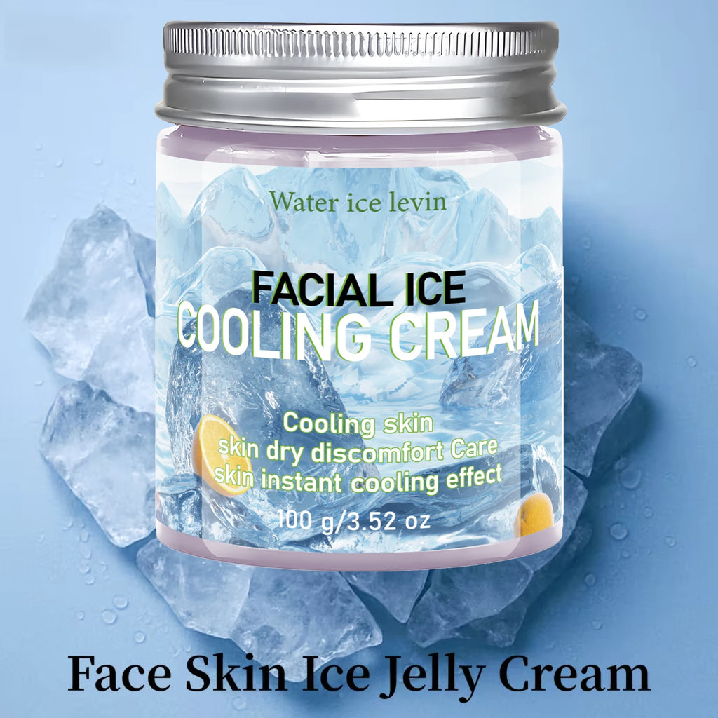 Natural Gentle Facial Ice Cooling Cream with Collagen, Refreshing Dry Skin Daily Care Qme