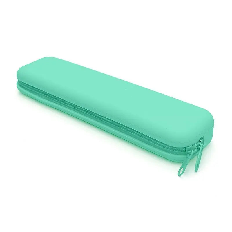 Silicone Pencil Case Waterproof Soft Large Capacity Durable Pen Pouch Qme Green