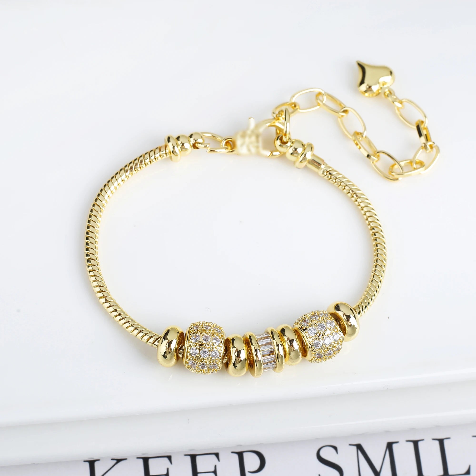 INS Hot Sale 10 Colors Natural Stone Five Leaf Flower Snake Bone Chain Bracelet Classic For Woman Clover Cz Ewelry Party Gift Qme Style 3