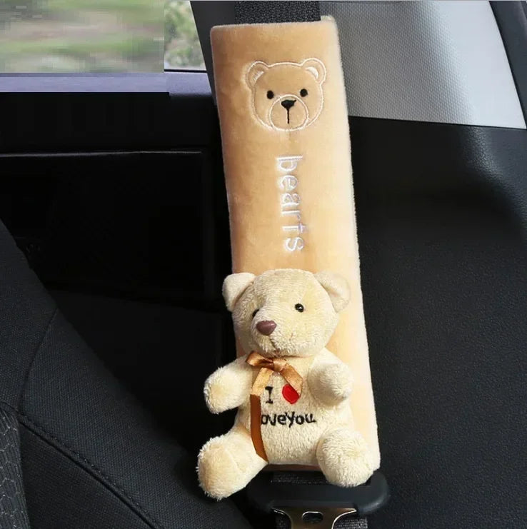 1pcs Cute Animal Car Seat Belt Pads Universal Car Seat Shoulder Strap Pad Cushion Cover Car Belt Protector Safety Belt Cover Qme 5