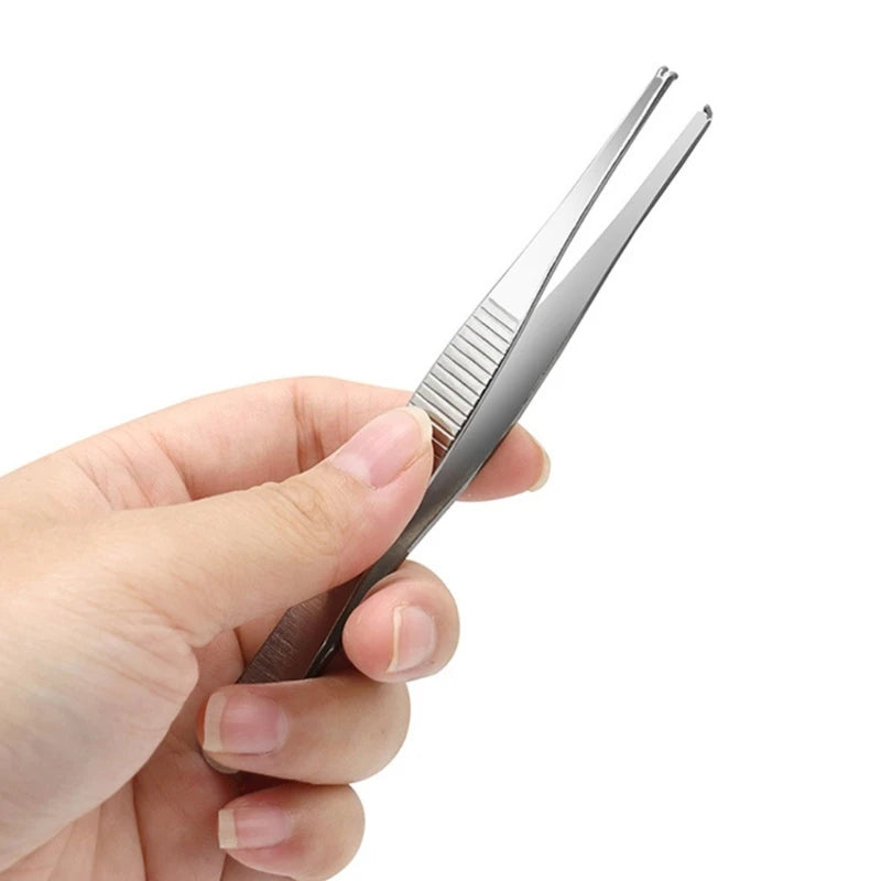 Professional Straight Tweezers Surgical Tissue Thumb Forceps Qme