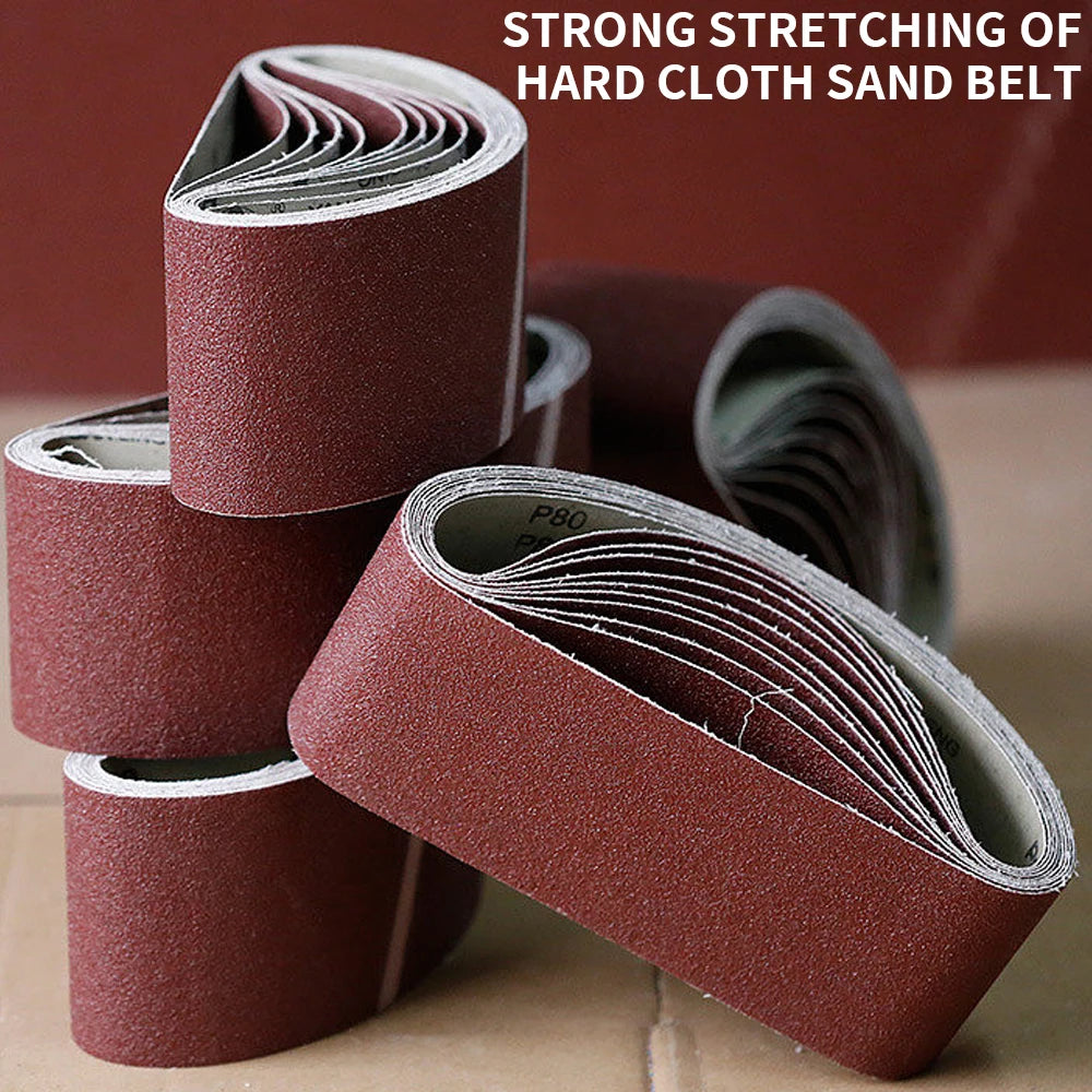 10pcs 75x533mm Sanding Belts Abrasive Bands for 3x21'' Sanders Belt Sander Abrasive Tools Woodworking Metal Polishing Qme