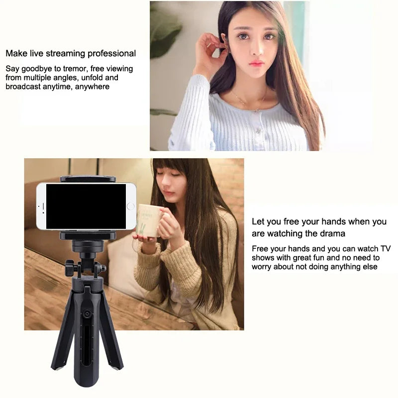 Portable Extendable Mini Desktop Smartphone Tripod Mount Cell Phone Qme