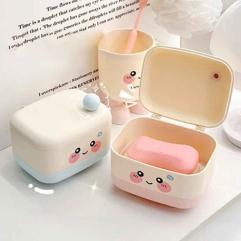 Soap Box With Lid, Drain, Travel Sealed Box, Home Student Dormitory, Large Portable Soap Rack With Lid Qme