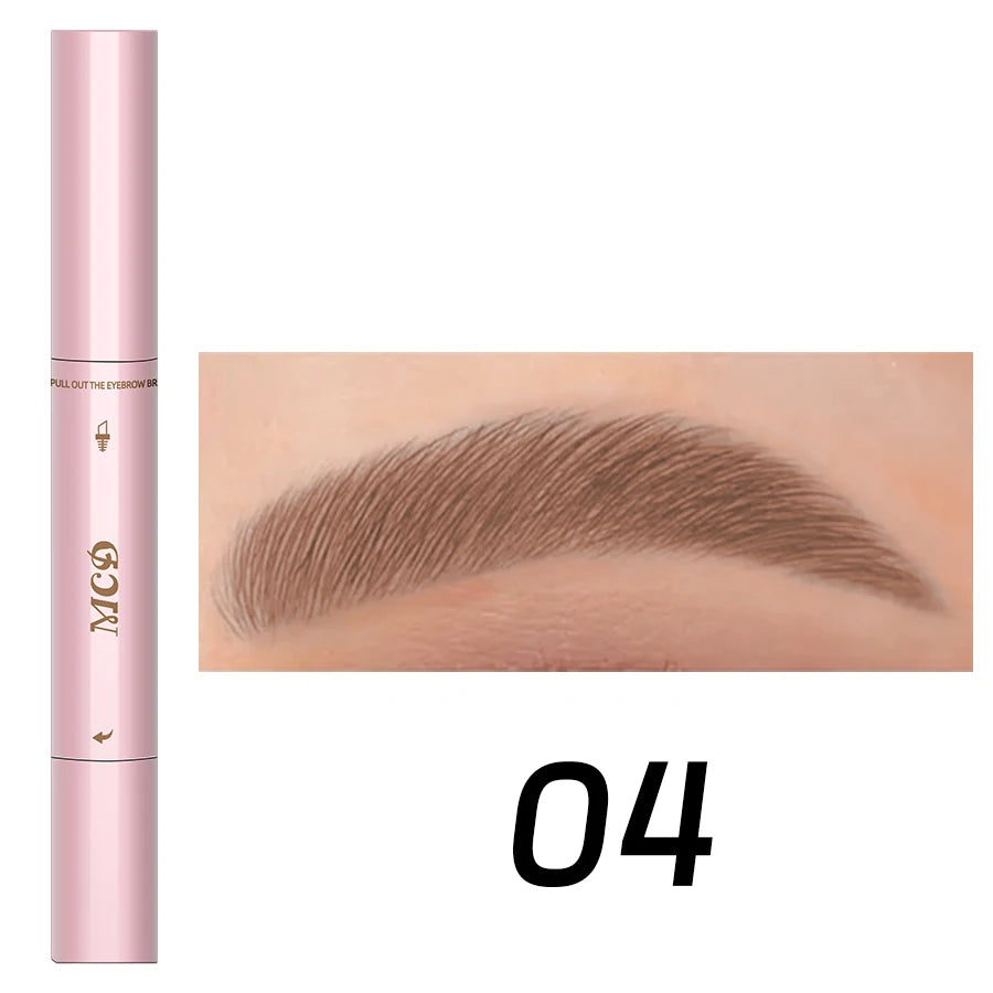 2 In1 Professional Waterproof Eyebrow Pencil Long-lasting Korean Qme 04