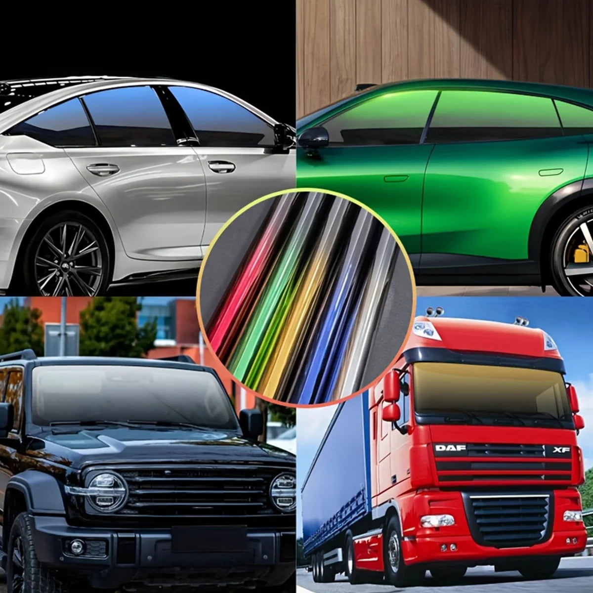 Universal Gradient Solar Window Tint Film Color Changing Car Sunshade Front Windshield Heat Insulation Shade Protector Qme