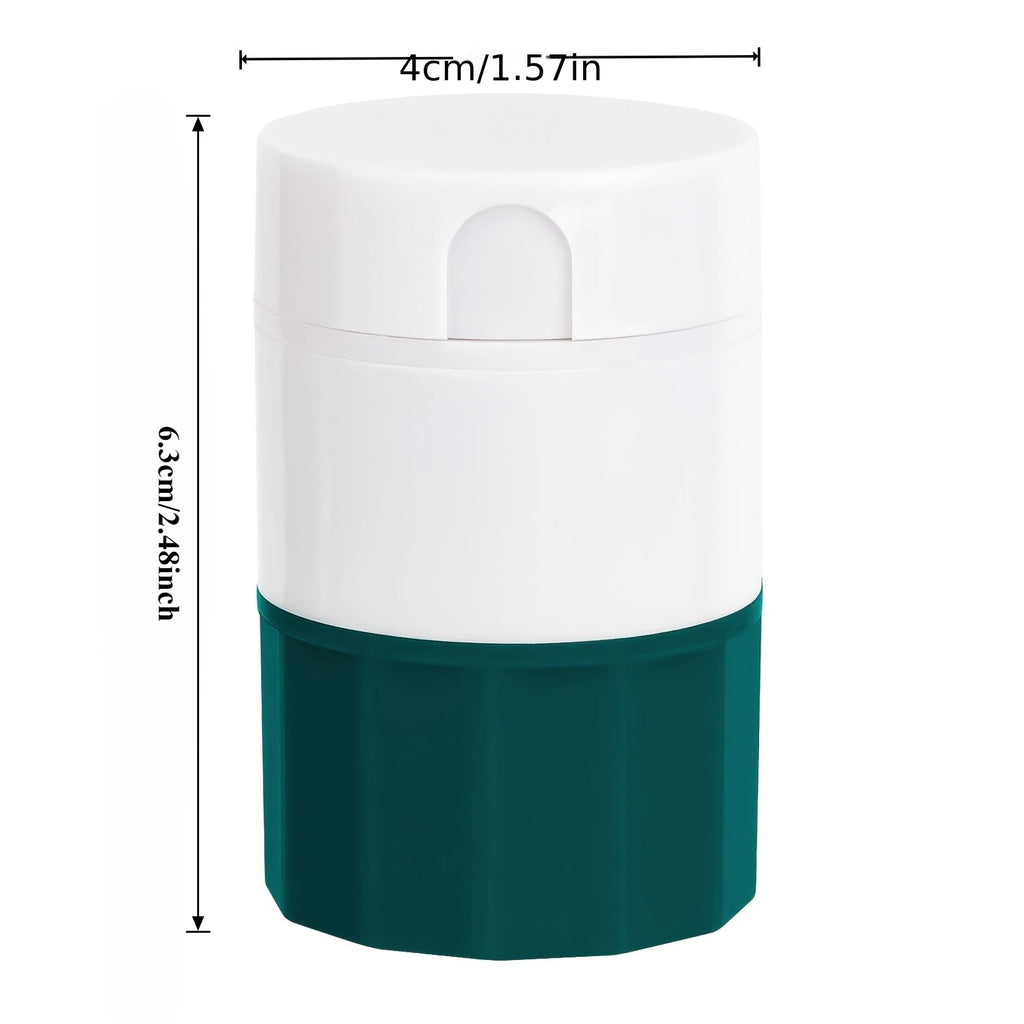 Four-in-One Pill Cutting and Grinding Set - Crusher and Storage Box - Portable Mini Medicine Storage Box, Suitable for Pills Qme