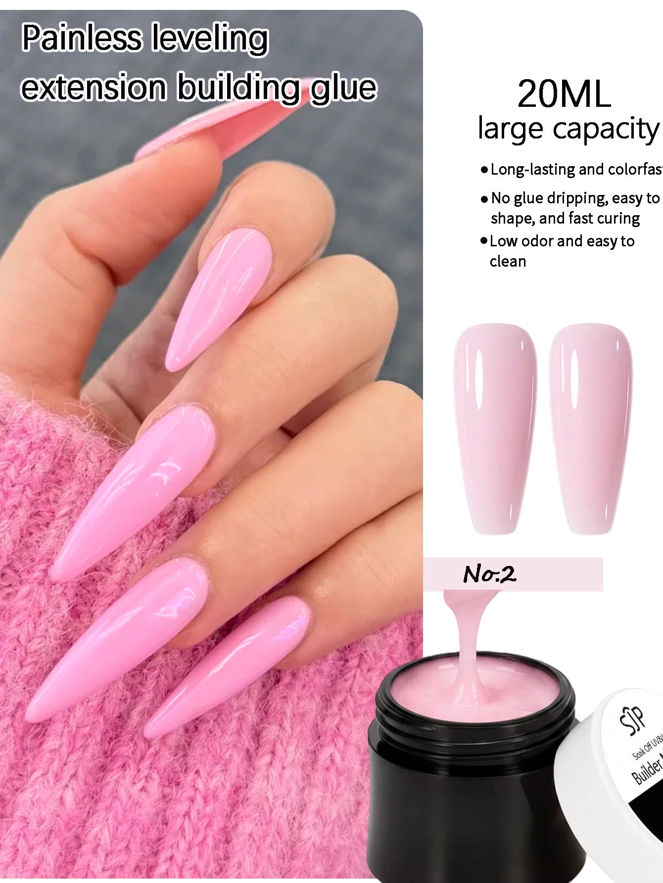 Painless Leveling Extending Nail Gel UV DIY Art Charm Suitable Salons Qme 02