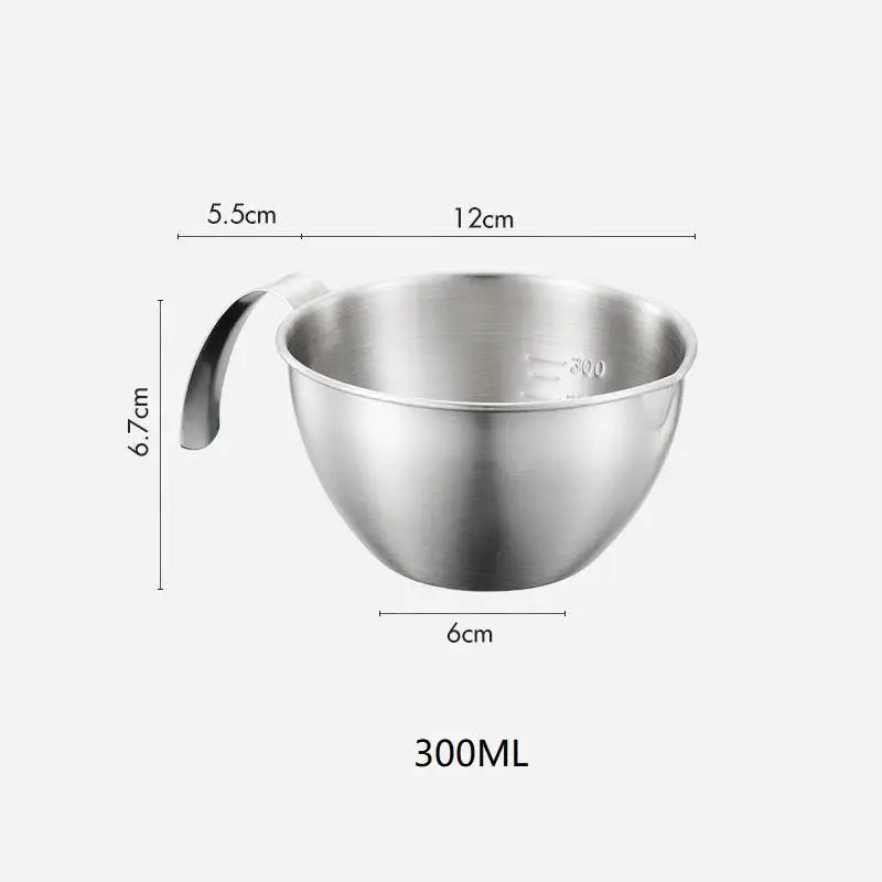 1 2 3 Stainless Steel Mixing Bowl Scale Handle Filter Multi Qme 300ML