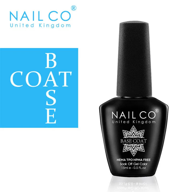 Nailco Jelly Gel Nail Polish Transparent Varnishes 44 Colors Red Pink Qme BASE