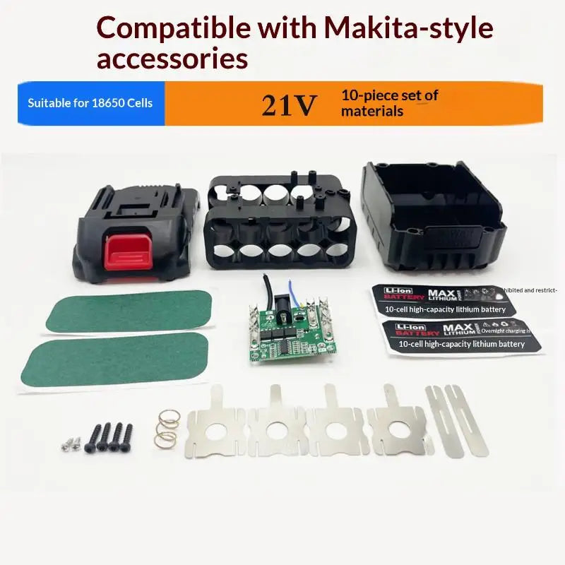 21V Battery Case Screwdriver 5X 10X 15X 20X 30X 18650 Holder 5S 50A Qme A2