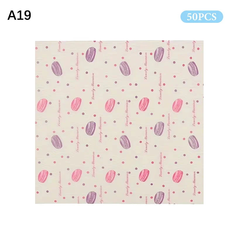 Non-stick Cake Burger Chips Wrapping Papers Food Grade Baking Wax Qme A19