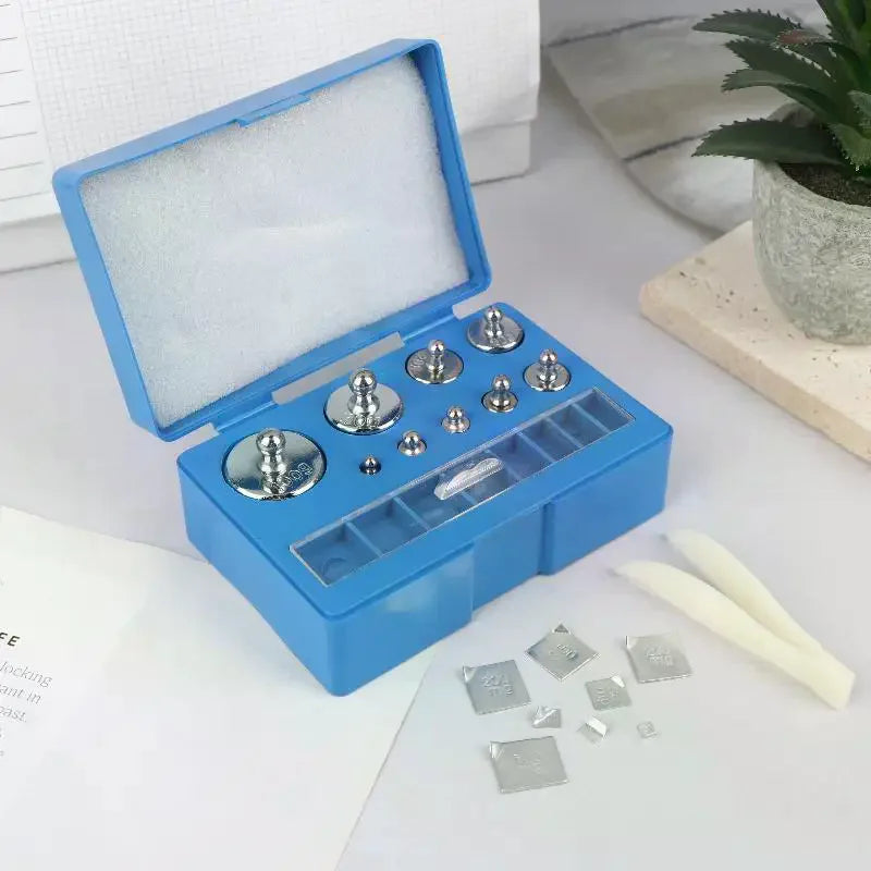 17Pcs 10mg-100g Precision Digital Scale Calibration Weight Set Weighting Tools 100g 50g 20g 10g 5g 2g 1g 1000mg Tablet Code Qme
