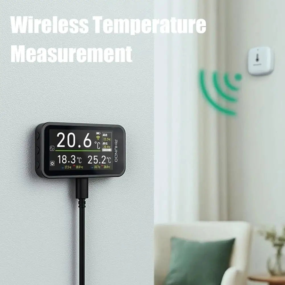 Car High-precision Sensor Temperature Humidity Wireless Thermometer Qme