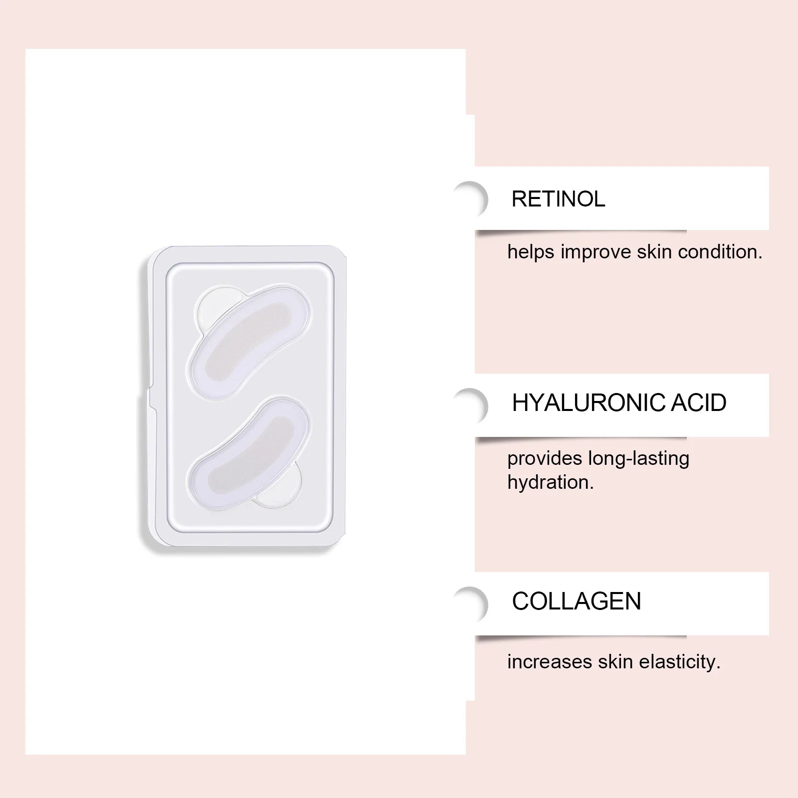 0.25mm Retinol Microneedle Eye Patches Mask Reduce Dark Circle & Eye Bags Anti-Aging Firming Patches Forehead & Smile Line Patch Qme