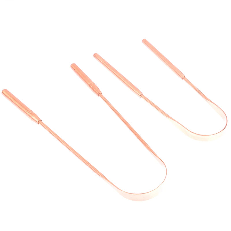 Copper Tongue Scraper Cleaner Toothbrush Dental Oral Care Hygiene Qme