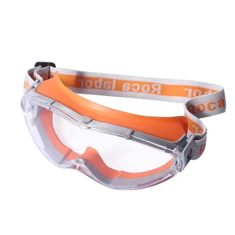 Eye protection for anti - fog, windproof, splash - proof in work, outdoor sports, experimental cutting with safety glasses Qme Orange