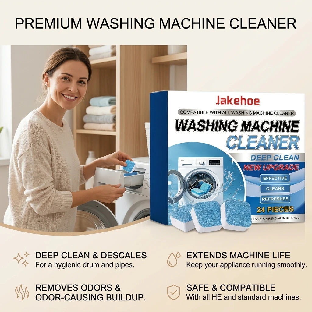 Washing Machine Cleaning Tablets Removing Mold & Scale Eliminate Odors Reduce Bacterial Growth Powerful Washing Machine Cleaner Qme
