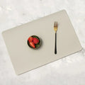 Nordic Home Decor Household Leather Placemat Hotel Restaurant Western Qme Beige L