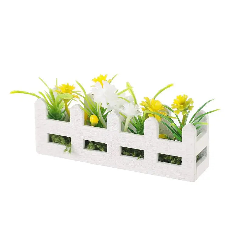 Pretend Play Toy 1 12 Scale Dollhouse Simulated Flower Fence Decor Qme A1