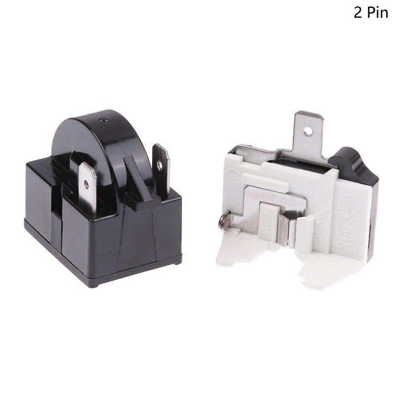 1Pc Refrigerator Compressor PTC Start Relay Refrigerator Starter Overload Protector 1/2 Pin 15 1/6H Replacement Protector. Qme 2pin 15 ohm