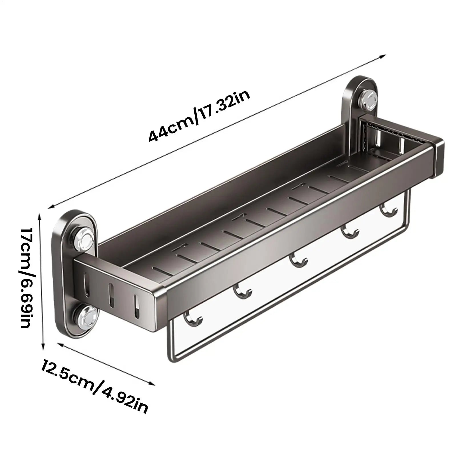 Suction Cup Shower Organizer Wall Mounted Toiletry Rack Shower Holder Rack For Bathroom Home Apartment College Dorm Toilet Qme