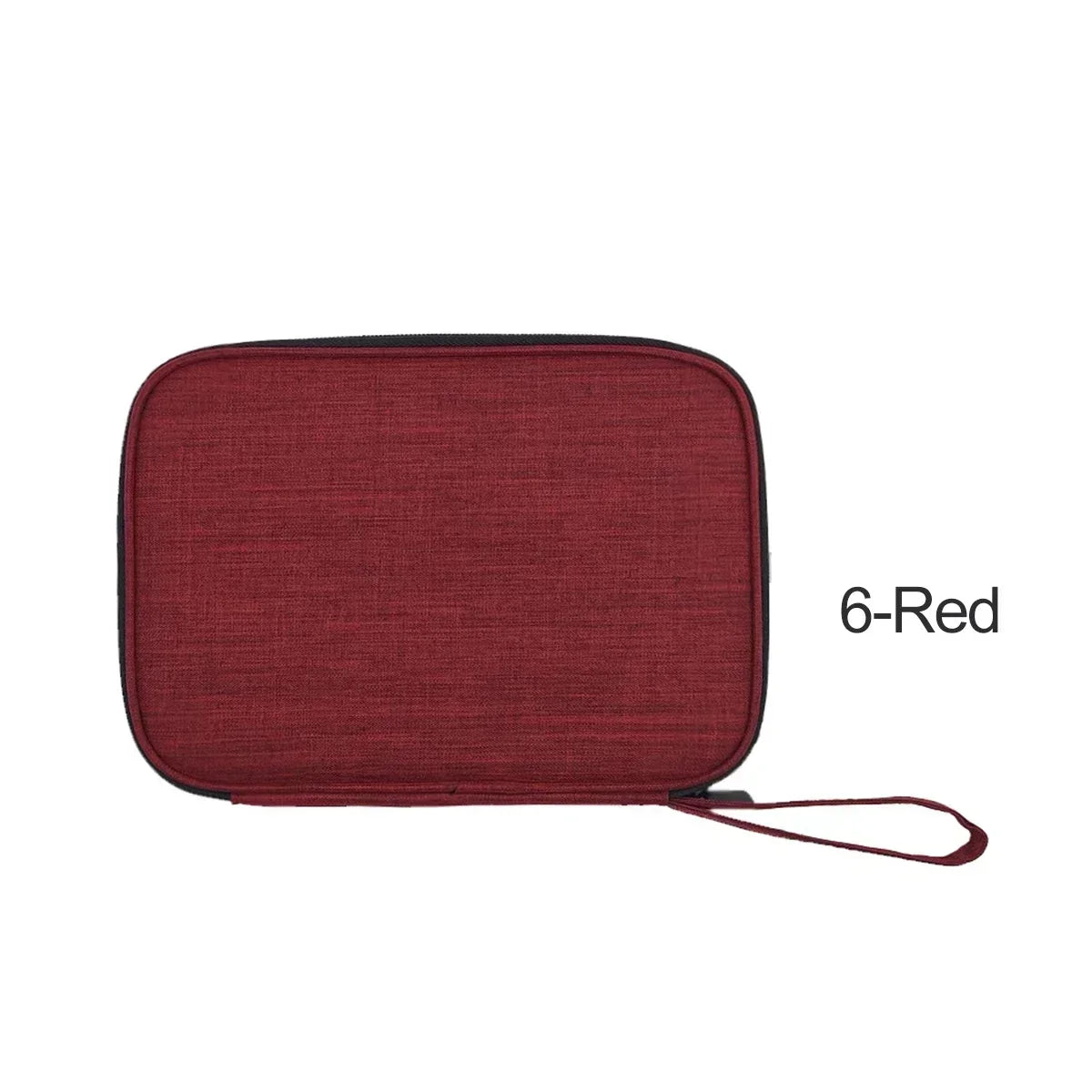 bag Multifunction Travel Carrying for Watch Strap Storage Bag Pouch Portable Case Box for Data cable 300D waterproof fabric Qme Red