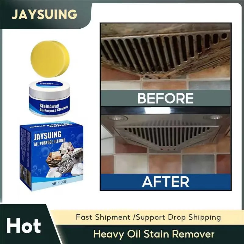 Heavy Oil Stain Remover Magic Degreaser Pot Bottom Polish Cleaner Stainless Steel Rust Remover Kitchen All Purpose Cleaner Paste Qme