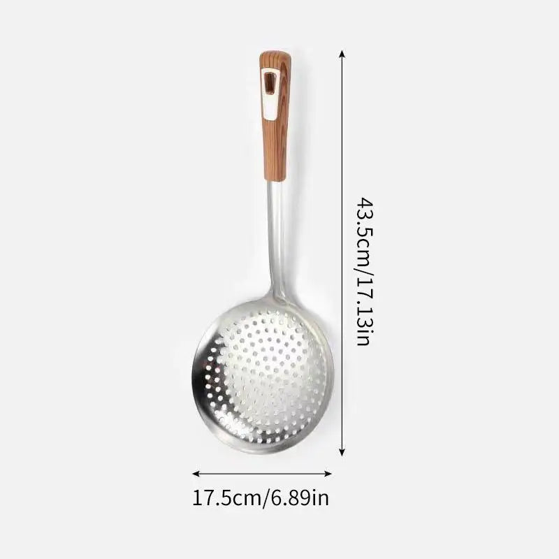 Thickened Stainless Steel Colander Filter Spoon Multifunctional Oval Qme XL