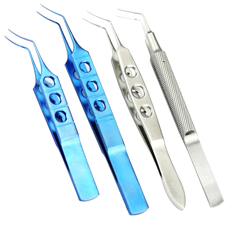 Utrata Capsulorhexis Forceps Tweezers Titanium Curved Angled Qme
