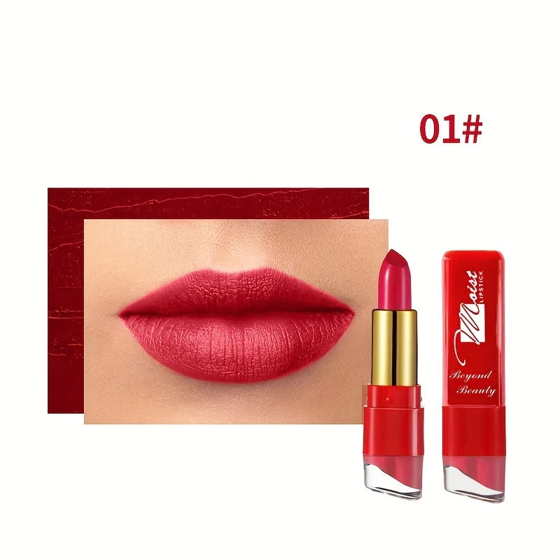 12 Colors Creamy Moisturizing Lipstick Long Lasting Leaning Tower Qme 01