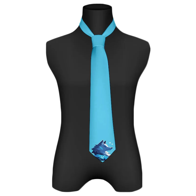 Funny Wave Head Printed Tie Adult Wide Polyester Slim Shirt Suit Qme