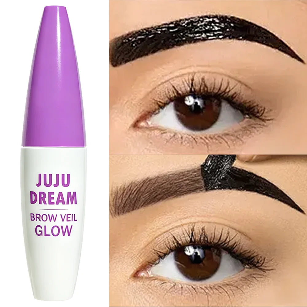 JUJU DREAM Brow Veil Glow Eyebrow Gel Waterproof Long Lasting Clear Qme