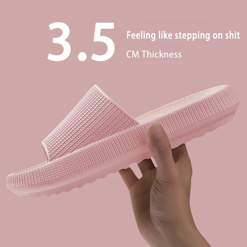 Summer Slippers For Men Women Soft Slippers Indoor Home Slides Cloud Slipper Men Flat Sandals Beach Shoes Man Male Flip Flops Qme A-Pink 40-41 (fit 39-40)