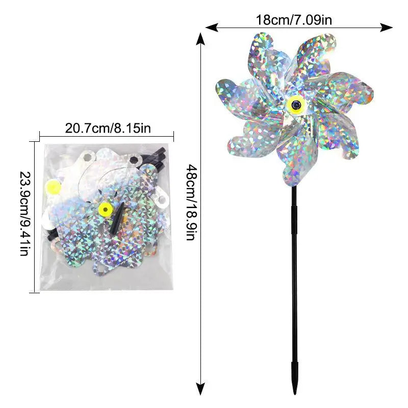 Creative Outdoor Garden Lawn Yard Decoration Bird Repellent Windmill Qme