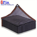 8 Pin Black HDPE Anti-UV Sun Shade Net, Gazebo Shelter Outdoor Pergola Canopy Sun Cover, Agriculture Greenhouse Sunshade Net Qme 8 Pin Net 2mx3m
