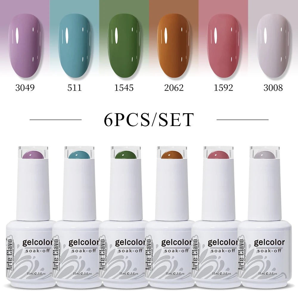 Arte Clavo Glitter Semi Permanent Nail Art LED UV Gel Polish Sparkly