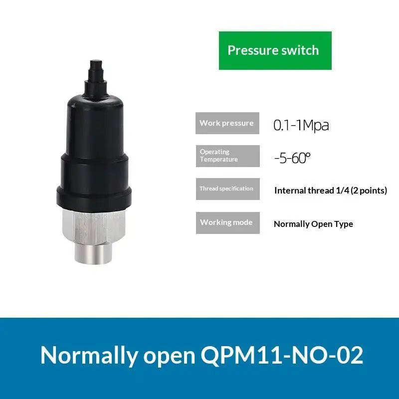 1Pcs G1/8 G1/4 Automatic Controller QPM11 NO NC Adjustable Air Pressure Switch 0.1-1Mpa Hydraulic Diaphragm Qme QPM11 NO 02 Inner