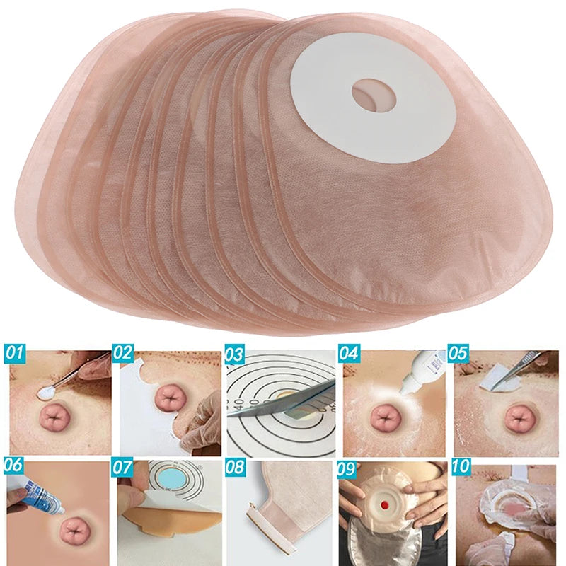 Single Pouch Disposable Colostomy Bags System Drainable Ostomy Bag Qme