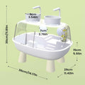 Aquatic Turtle Tank Clear USB Powered Basking House Turtle Tank Pet Reptile Habitat For Indoor Home Living Room Apartment Office Qme White China Mainland
