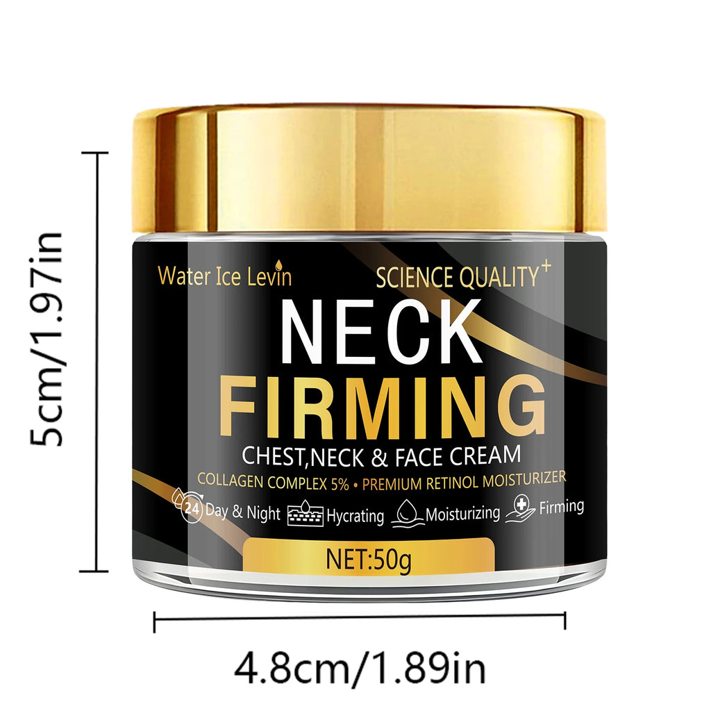 Water Ice Levin’s collagen-retinol blend moisturizes and tightens skin on chest, neck, and face. All-day use Qme