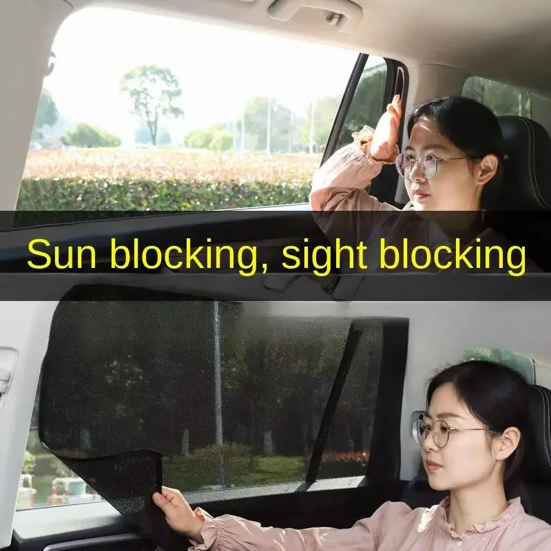 Retractable Car Sunshade Insulation Panel Magnetic Sunshade Mesh for RV Interior Front Side Window Car Decoration Qme