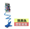 360 Clip Mobile Phone Holder Stand Portable Flexible Lazy Bed Desktop Bracket Smartphones Desk Bed Mount Stand Base Support Qme Blue