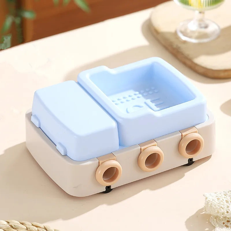 Animals Plastic Ice Cream Mold Easy Popsicle Molds Lid Sticks DIY Qme Blue