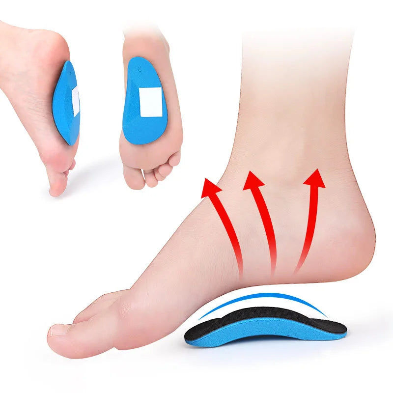 4 EVA Flat Feet Arch Support Orthopedic Insoles Pads Shoes Men Women Qme