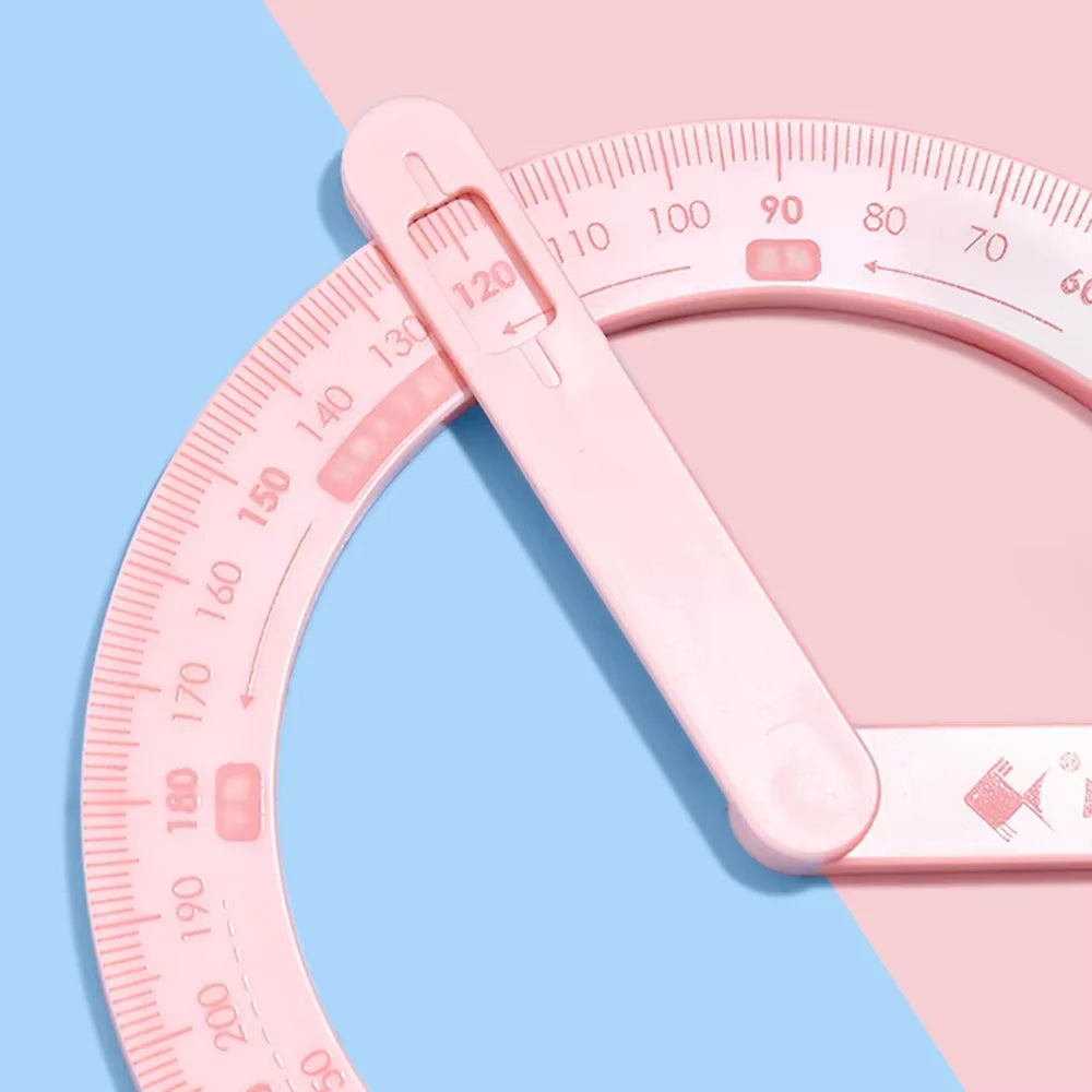 360 Degree Activity Protractor Student Angle Reader Teaching Aids Right Angle And Acute Drawing Stationery Qme
