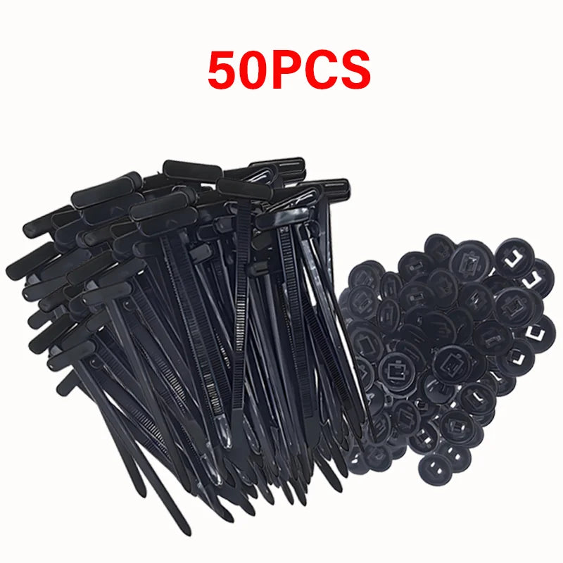Heavy Duty Nylon Cable Tie Buckle Auto Fastening Straps Universal Self-locking Zip Ties Cable Management ELECTRICIST Accessories Qme 50PCS