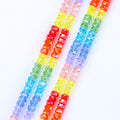 6mm 8mm Premium K9 Crystal Sparkling Rondelle Beads Faceted Glass Wheel Spacer Beads for DIY Bracelets, Necklaces, Earrings Qme 8mm-50pcs